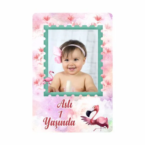 Flamingo Temalı Doğum Günü Magneti